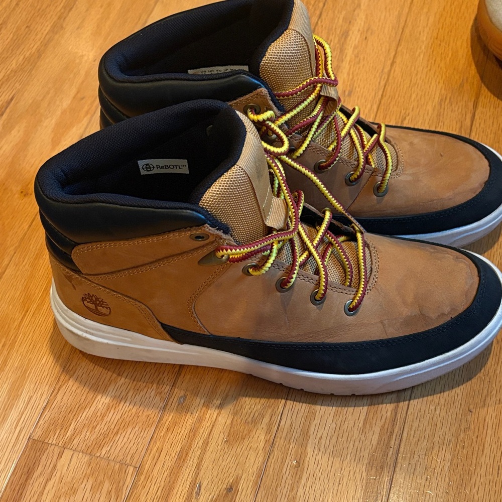 Timberland Men's Brown and Black Boots